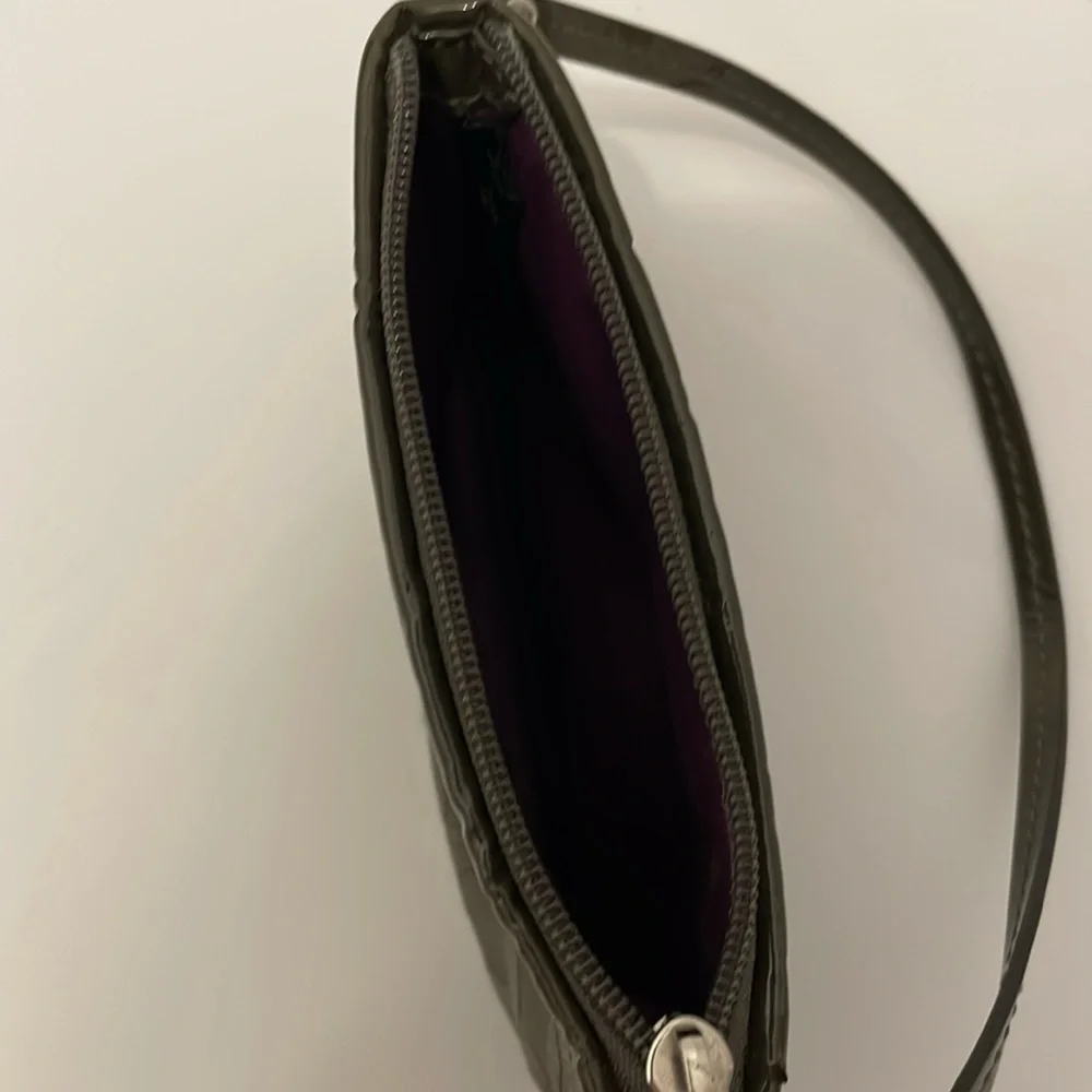 Coach Op Art Wristlet Army Green and Charcoal